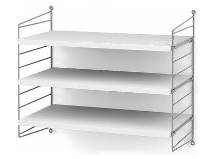 String System Shelf S 30 cm|Grey|White lacquered
