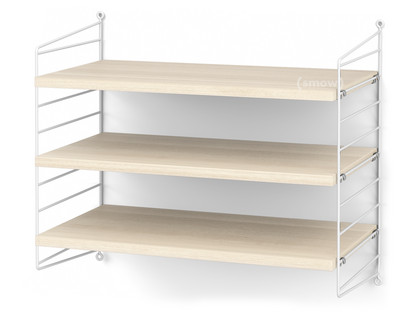 String System Shelf S 30 cm|White|Ash veneer