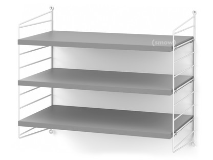 String System Shelf S 30 cm|White|Grey lacquered