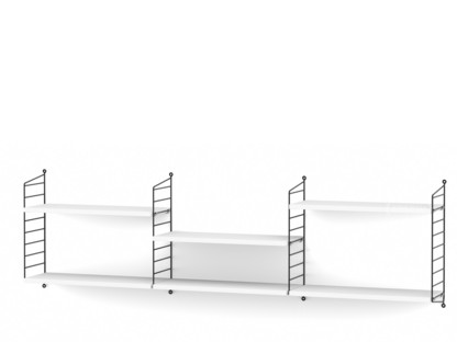 String System Shelf L 20 cm|Black|White lacquered