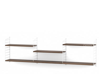 String System Shelf L 20 cm|White|Walnut veneer