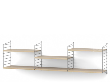 String System Shelf L 30 cm|Grey|Oak veneer