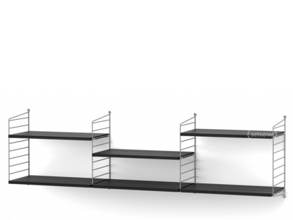String System Shelf L 30 cm|Grey|Black ash veneer