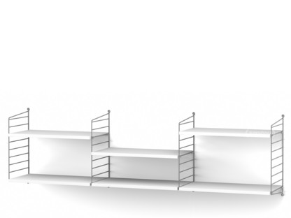 String System Shelf L 30 cm|Grey|White lacquered