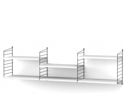 String System Shelf L 30 cm|Black|White lacquered