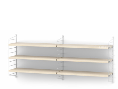 String System Shelf M 20 cm|White|Ash veneer