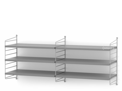 String System Shelf M 30 cm|Grey|Grey lacquered