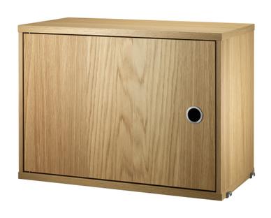 String System Cabinet with swing door Oak veneer