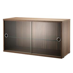 String System Display Cabinet Walnut