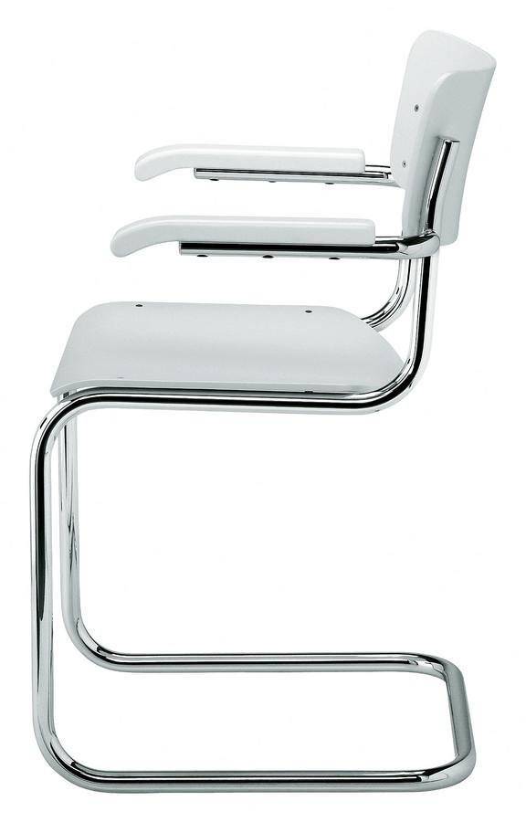 S 43 F Classic Cantilever Chair, Chrome-plated frame