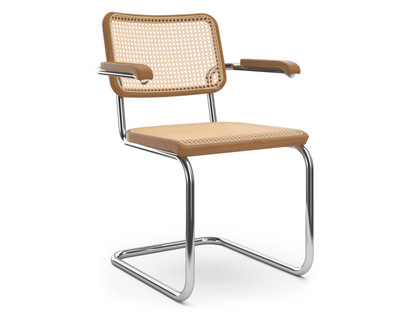 S 64 / S 64 N Cane-work (with supporting mesh underneath seat)|Cherry stained beech|No glides