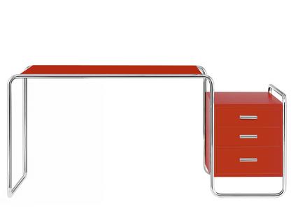 S 285/1 - S 285/2 Ash tomato red, open-pored lacquered|S 285/1: 1 large darwer unit inside, right