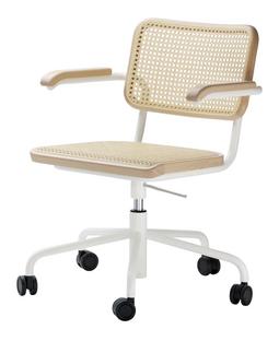 S 64 Swivel Chair Pure White (RAL 9010)|Natural stained beech