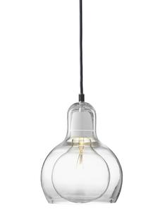 Mega Bulb Pendant Lamp Clear/black textile cord