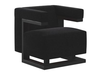 F51 Gropius Armchair Hallingdal|Fabric Hallingdal 180 - anthracite |Black lacquered ash