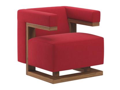 F51 Gropius Armchair Cavalry cloth|Red|Walnut