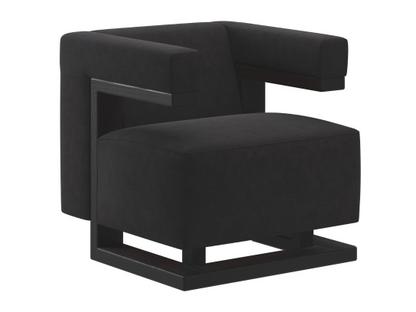 F51 Gropius Armchair Cavalry cloth|Black|Black lacquered ash