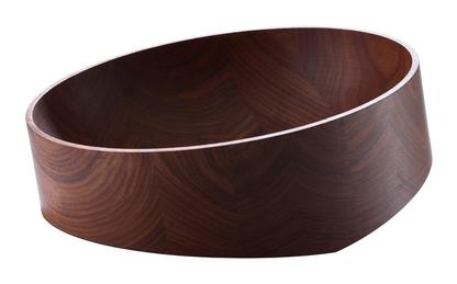 Cut Tilt Tray Ø 27 cm|Walnut