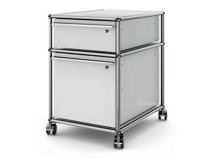 USM Haller Mobile Pedestal with Hanging File Basket All compartments with a lock|Light grey RAL 7035