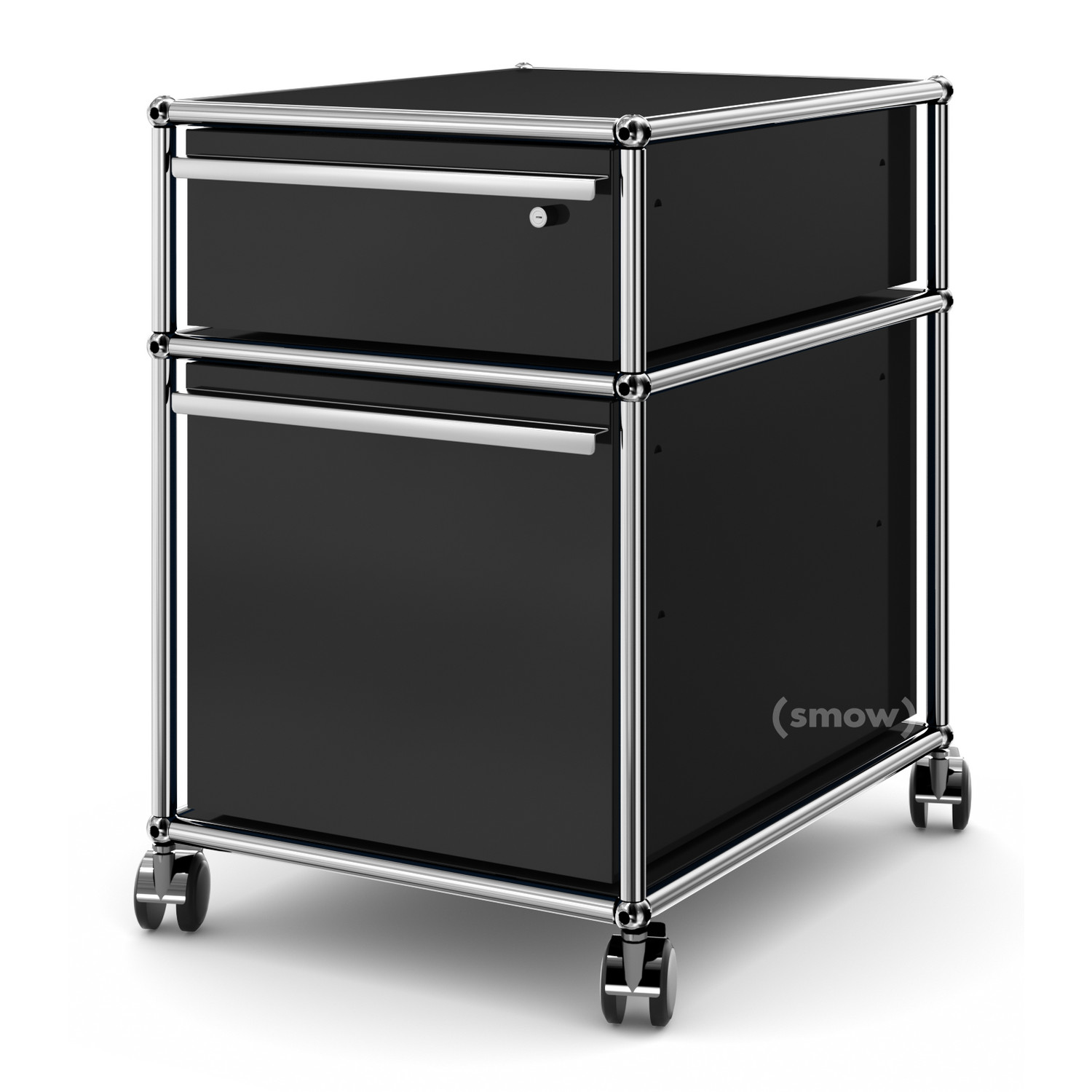 Haller RAL with Haller File | 9011 smow Pedestals black Pedestal USM - with from Hanging furniture USM Graphite Mobile Haller A6-drawer Only Basket, lock, Designer USM Mobile |