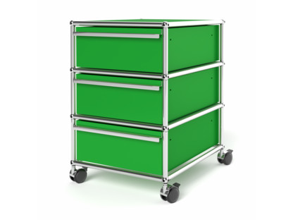 USM Haller Mobile Pedestal with 3 Drawers Type I (with Counterbalance) No locks|USM green