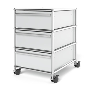 USM Haller Mobile Pedestal with 3 Drawers Type I (with Counterbalance) No locks|Light grey RAL 7035