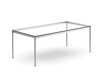 USM Haller Table 200 x 100 cm|Glass|Transparent