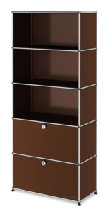 USM Haller Storage Unit with 2 Drop-down Doors USM brown