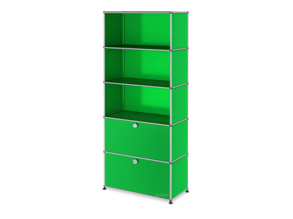 USM Haller Storage Unit with 2 Drop-down Doors USM green