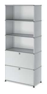 USM Haller Storage Unit with 2 Drop-down Doors USM matte silver