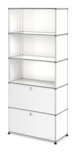 USM Haller Storage Unit with 2 Drop-down Doors Pure white RAL 9010