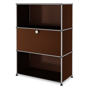 USM Haller Highboard M with 1 Drop-down Door USM brown