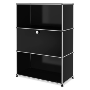 USM Haller Highboard M with 1 Drop-down Door Graphite black RAL 9011