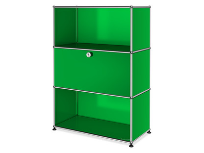 USM Haller Highboard M with 1 Drop-down Door USM green