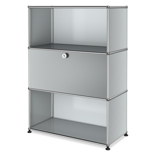 USM Haller Highboard M with 1 Drop-down Door Light grey RAL 7035