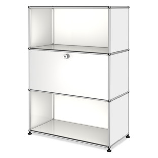 USM Haller Highboard M with 1 Drop-down Door Pure white RAL 9010
