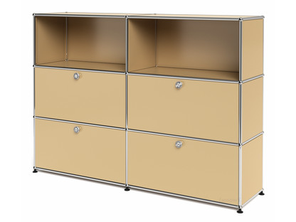 USM Haller Highboard L with 4 Drop-down Doors USM beige