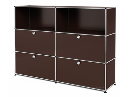 USM Haller Highboard L with 4 Drop-down Doors USM brown