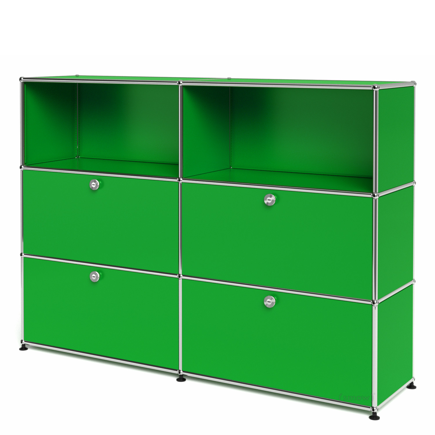 Algebraïsch sarcoom Buitensporig USM Haller Highboard L with 4 Drop-down Doors, USM green by Fritz Haller &  Paul Schärer - Designer furniture by smow.com