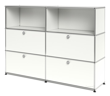 USM Haller Highboard L with 4 Drop-down Doors Pure white RAL 9010