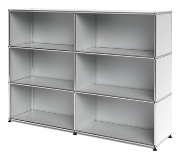 USM Haller Highboard L open USM matte silver