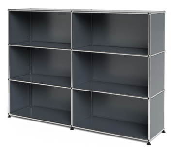 USM Haller Highboard L open Mid grey RAL 7005