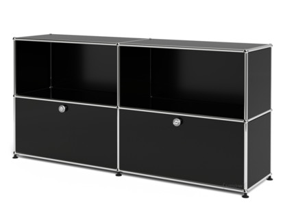 USM Haller Sideboard L with 2 Drop-down Doors Graphite black RAL 9011