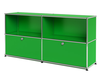 USM Haller Sideboard L with 2 Drop-down Doors USM green