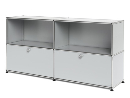 USM Haller Sideboard L with 2 Drop-down Doors Light grey RAL 7035