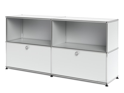 USM Haller Sideboard L with 2 Drop-down Doors USM matte silver