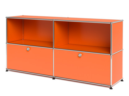 USM Haller Sideboard L with 2 Drop-down Doors Pure orange RAL 2004