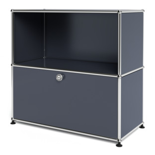 USM Haller Sideboard M with 1 Drop-down Door Anthracite RAL 7016