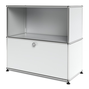 USM Haller Sideboard M with 1 Drop-down Door USM matte silver