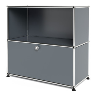 USM Haller Sideboard M with 1 Drop-down Door Mid grey RAL 7005